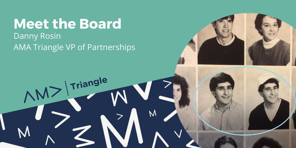 Graphic with meet the board, vp of partnerships, danny rosin
