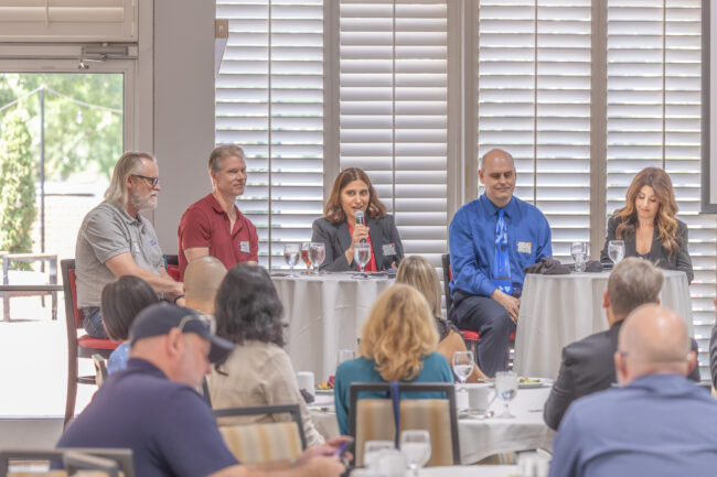 Our luncheon panelists discuss data analytics at our AMA Triangle event.